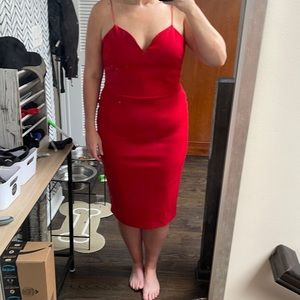 ASOS red cocktail dress